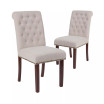 2 Pk Upholstered Rolled Back Parson'S Chair With Nailhead Trim & Finished Frame With Plastic Floor Glides