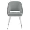 2-Piece Metal Heather Upholstered with Open Back Dining Chairs Set