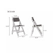 Pullman 4-Piece Ash Wood and Natural Cane Folding Dining Chair