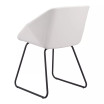 31" Steel, Polyurethane Miguel Geometric Dining Chair