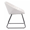 31" Steel, Polyurethane Miguel Geometric Dining Chair