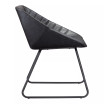 31" Steel, Polyurethane Miguel Geometric Dining Chair