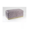 Satine Woven Bench with Metal Base