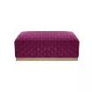 Satine Woven Bench with Metal Base
