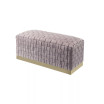 Satine Woven Bench with Metal Base