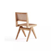 Hamlet 2-Piece Ash Wood and Natural Cane Rectangular Seat Dining Chair