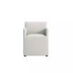 Anna 22.83" L Faux Leather Upholstered Square Dining Armchair