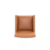 Anna 22.83" L Faux Leather Upholstered Square Dining Armchair