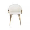 Claire Contemporary Glam Chair Leather