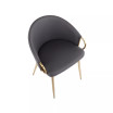 Claire Contemporary Glam Chair Leather