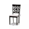 Samwell Modern and Contemporary Fabric Upholstered 2 Piece Dining Chair Set