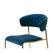 Set of 2 Andre Velvet Dining Chair with Metal Legs and Decorative Stitching