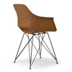 Set of 2 Alora Retro Modern Arm Chair with Steel Legs
