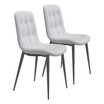 34" each, Set of 2 Steel, Polyurethane Tangiers Pencil Legs Dining Chair