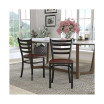 2 Pack Ladder Back Metal Restaurant Chair