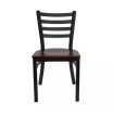 2 Pack Ladder Back Metal Restaurant Chair