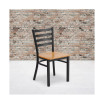 2 Pack Ladder Back Metal Restaurant Chair