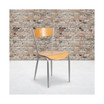 2 Pack Silver Metal Restaurant Chair