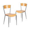 2 Pack Silver Metal Restaurant Chair