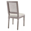 Court Vintage French Upholstered Fabric Dining Side Chair