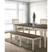 Belle Oak Rectangular Dining Bench, 58"