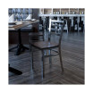 Clear Coated Ladder Back Metal Restaurant Dining Chair