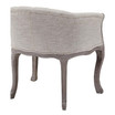 Crown Vintage French Upholstered Fabric Dining Armchair