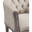 Crown Vintage French Upholstered Fabric Dining Armchair