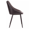Marche TwoTone Chair in Faux Leather and Fabric Set of 2