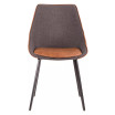 Marche TwoTone Chair in Faux Leather and Fabric Set of 2