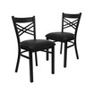 2 Pack "X" Back Metal Restaurant Chair