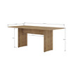 NoMad 67.91" Medium Density Fiberboard Rustic 6-Person Dining Table