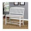 Sonora Antique White Pub Bench