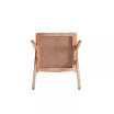 Hamlet 19.67" Ash Wood and Natural Cane Rectangular Seat Dining Arm Chair