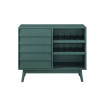 Louvered Door Bar Cabinet