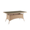 62.99" Genoa Steel and Rattan Patio Dining Table