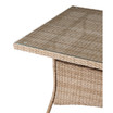62.99" Genoa Steel and Rattan Patio Dining Table