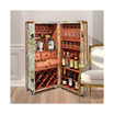 Italian-Style World Map Cocktail Bar Steamer Trunk