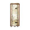 Italian-Style World Map Cocktail Bar Steamer Trunk