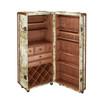 Italian-Style World Map Cocktail Bar Steamer Trunk