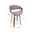 Curvini 24" Counter Stool, Set of 2