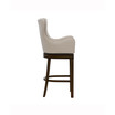 44.25" Wood Caydena Memory Return Swivel Furniture Bar Height Stool