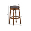 Set of 2 29'' Swivel Bar Stool Leather Dining Kitchen Pub Chair