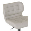 Set of 2 Adler Ashy Color Light Taupe Adjustable Height Bar Stool