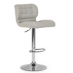 Set of 2 Adler Ashy Color Light Taupe Adjustable Height Bar Stool