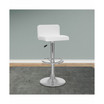 Low Back Adjustable Barstool in Leatherette, Set of 2
