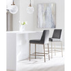 Cambridge Velvet Stool, 2-Pc. Set (2 Grey Counter Stools)