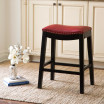 Jaden Bonded Leather Saddle Short Bar Stool