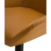 Mid-Century Modern Leatherette Gaslift Adjustable Swivel Bar Stool Set of 2