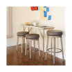 Angelo Home Linden Leather Swivel Stool Set of 2